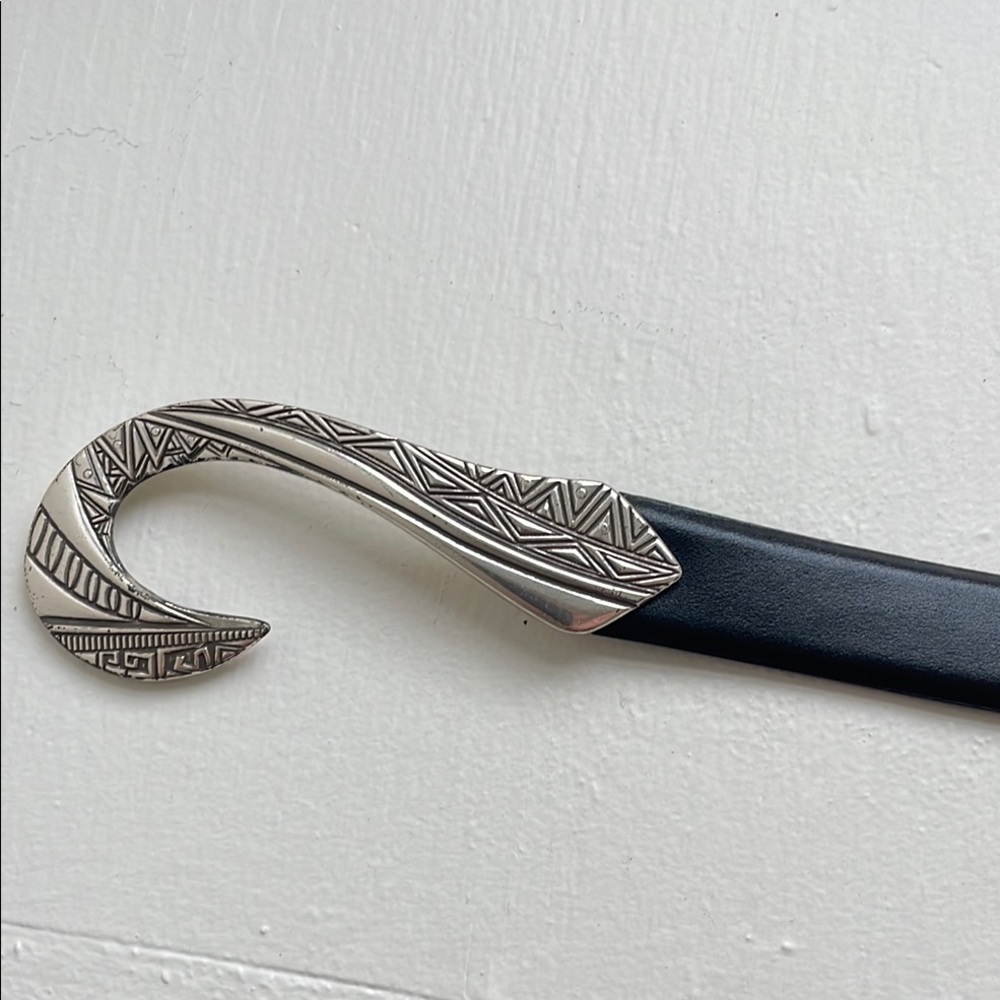 Chico's Black and Silver Art Deco Belt - Picture 5 of 6